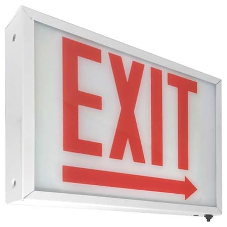BIG BEAM Exit Sign,LED,Red Letter Color,1 Face