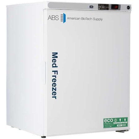 AMERICAN BIOTECH SUPPLY Freezer,4 cu ft,24&D,32-1/8& H,23-3/4& W