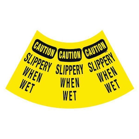 ROCKFORD SILK SCREEN PROCESS Cone Collar;Yw/Blk;Slippery When Wet;PK6