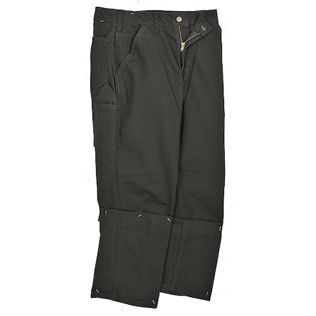 CARHARTT Dungaree Work Pants,Black,Size 34x34 In