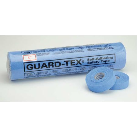 GUARD-TEX First Aid Tape,30yd,1&W,Blue,PK12