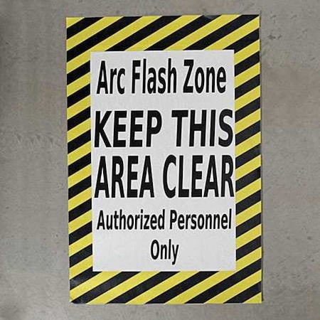 SHIELDMARK Floor Arc Flash Zone Sign;36x42in