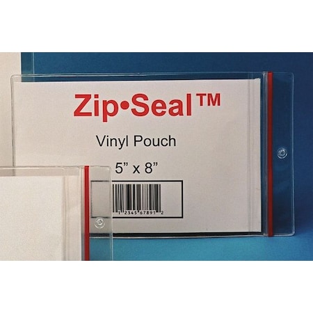 HOL-DEX Label Holder,Clear,Zip Sealed Pouch,PK25