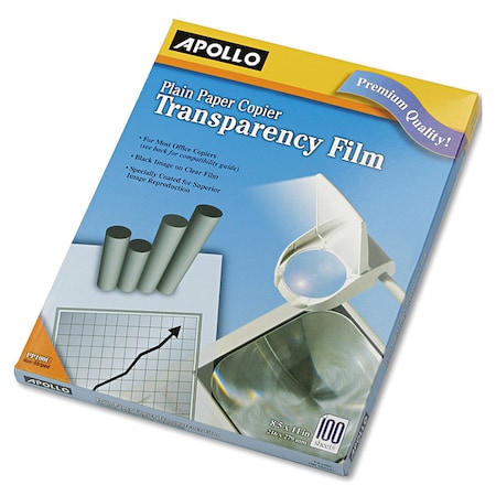 APOLLO AUDIO VISUAL Plan Paper Transperancy Film;Clear;PK100
