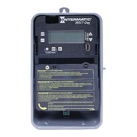 INTERMATIC Electronic Timer, Gray, Metal