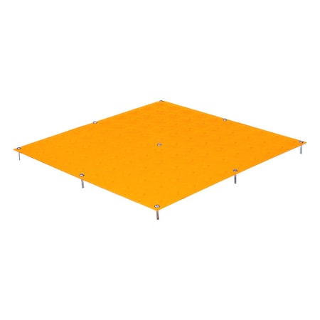 TUFTILE Detectable Warning Tile,Steel,Ylw
