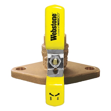 WEBSTONE Manual 2-Way Ball Valve,IPS,Brass