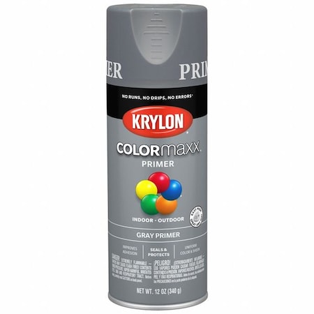 COLORMAXX Spray Paint Primer,Gray,12 oz