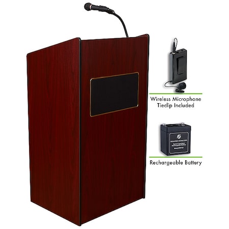 OKLAHOMA SOUND Sound Lectern;46 in H;Mahogany