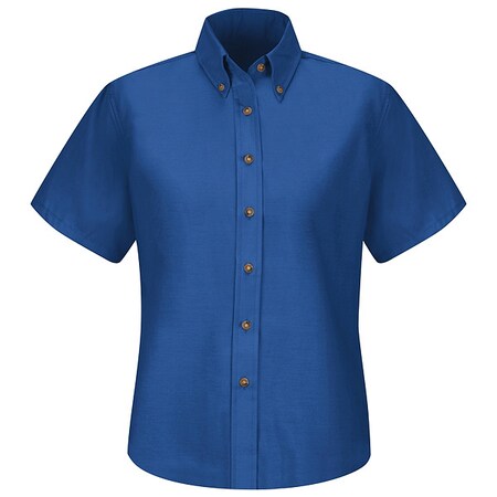 RED KAP Wms Ss Button Down Poplin Shirt-Rb