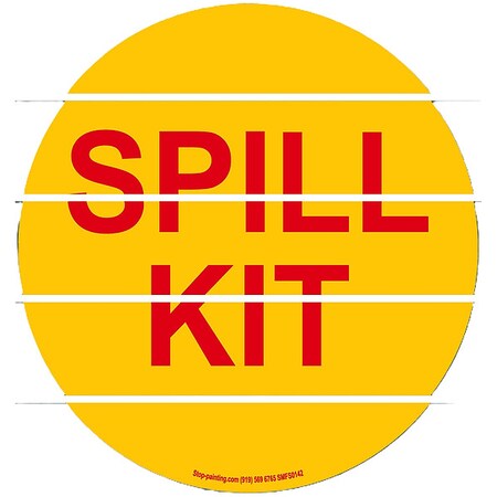SUPERIOR MARK Spill Kit Floor Sign,20& H,PVC