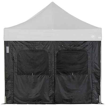 E-Z UP Sidewall,Black,10 ft W,10 ft H