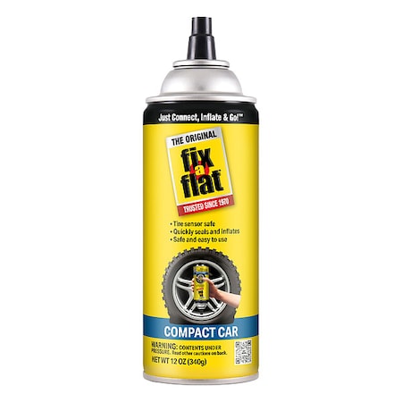 FIX-A-FLAT Tire Inflator,12 oz.,2-39/64& dia.