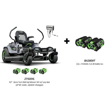 EGO EGO 42& Riding Mower and 2 Batteries
