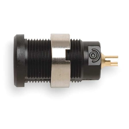 POMONA ELECTRONICS Panel Mount Banana Jack,25A,Black,PK10