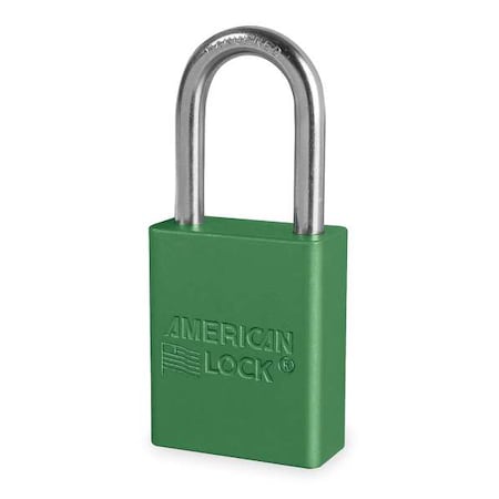 AMERICAN LOCK Lockout Padlock,KD,Green,1-7/8&H
