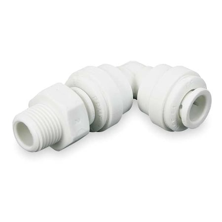 JOHN GUEST 90 Swivel Elbow,1/2 in. Tube,Gray,PK10