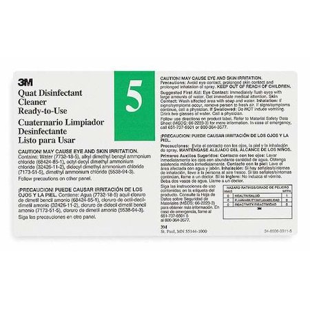 TOLCO Secondary Bottle Label,Gloss Paper,PK12