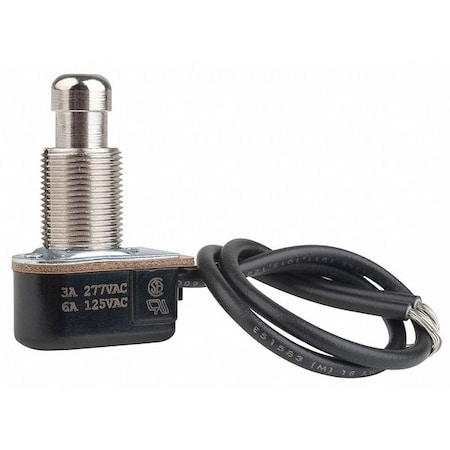 CARLING TECHNOLOGIES MiniaturePushButtnSwitch,Nickel,SPST