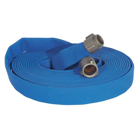 JAFLINE Fire Hose,100 ft,Blue,Polyester
