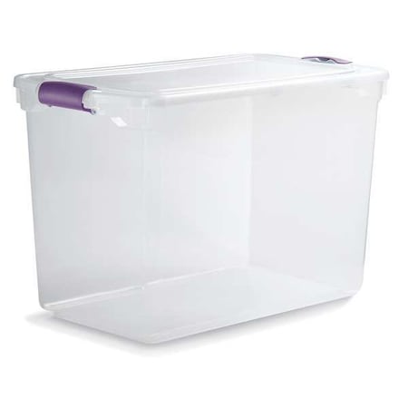 HOMZ Storage Tote;Clear;Polypropylene