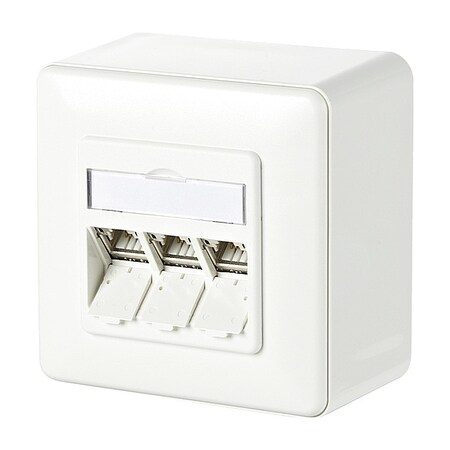 METZ CONNECT Wall Outlet,White,3.368& H,3.368& W