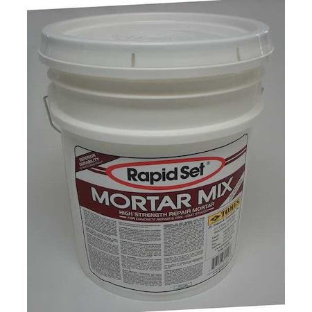 RAPID SET Mortar,55 lb,Pail,Gray