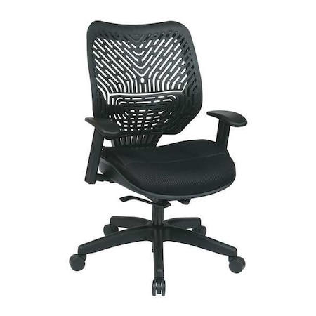 OFFICE STAR Desk Chair,Mesh,Raven,18& to 22& Seat Ht