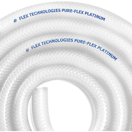 PURE FLEX PLATINUM Hose,Braided,Platinum,3/4&ID.,FDA,25 ft.