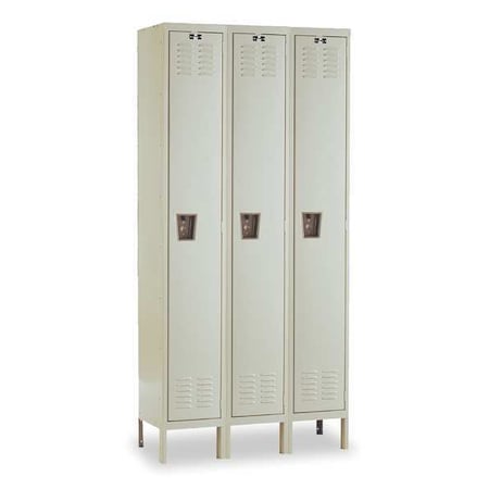 HALLOWELL Wrdrb Lckr;1x3Lckr;Tan;66&quot;x36&quot;x15&quot;;Assm