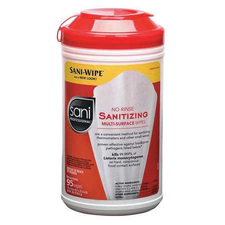 SANITIZING WIPES;7-3/4" X 9";PK6