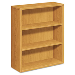 Hon Company 10500 Series Laminate Bookcase, Three-Shelf, 36w x 13.13d x 43.38h, Harvest