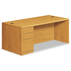 Hon Company 10700 Series Single Pedestal Desk With Full-Height Pedestal On Left, 72