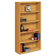 Hon Company 10500 Series Laminate Bookcase, Five-Shelf, 36w x 13.13d x 71h, Harvest