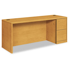 Hon Company 10700 Series Right Pedestal Credenza, 72w X 24d X 29.5h, Harvest