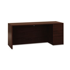 Hon Company 10500 Series Full-Height Left Pedestal Credenza, 72w X 24d X 29.5h, Mahogany