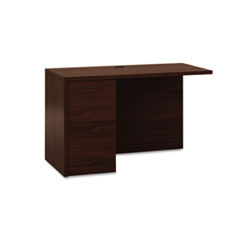 Hon Company 10500 Series L Workstation Return, Full-Height Left Ped, 48w x 24d x 29.5h, Mahogany