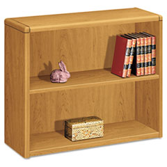 Hon Company 10700 Series Wood Bookcase, Two-Shelf, 36w x 13.13d x 29.63h, Harvest