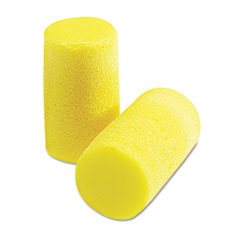 3M E-A-R Classic Plus Earplugs, Cordless, PVC Foam, Yellow, 200 Pairs/Box