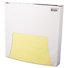 Bagcraft Grease-Resistant Paper Wraps And Liners, 12 X 12, Yellow, 1,000/box, 5 Boxes/carton