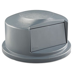 Rubbermaid Round BRUTE Dome Top Receptacle, Push Door for 44 gal Containers, 24.81
