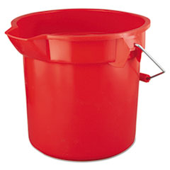 Rubbermaid BRUTE Round Utility Pail, 14 qt, Plastic, Red, 12