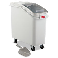 Rubbermaid ProSave Mobile Ingredient Bin, 20.57 gal, 13.13 x 29.25 x 28, White, Plastic