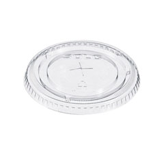 Dart Straw-Slot Cold Cup Lids, Fits 9 Oz To 20 Oz Cups, Clear, 100/pack