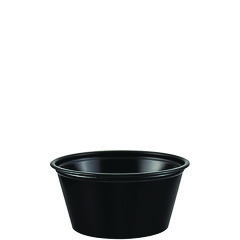 Dart Polystyrene Portion Cups, 2 Oz, Black, 250/bag, 10 Bags/carton