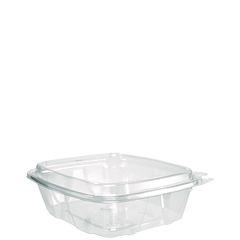 Dart ClearPac SafeSeal Tamper-Resistant/Evident Containers, Domed Lid, 24 oz, 6.4 x 2.3 x 7.1, Clear, Plastic, 100/Bag, 2 Bags/CT