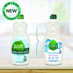 Seventh Generation Natural Dishwashing Liquid, Free and Clear, 19 oz Bottle