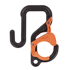 Ergodyne Corporation Squids 3178 Locking Aerial Bucket Hook, Tethering Pt, 9.06 x 7.09 x 2.17, Black/Orange, Support 40 lbs, Ships in 1-3 Bus Days