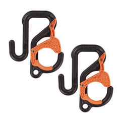 Ergodyne Corporation Squids 3178 Locking Aerial Bucket Hook, Tethering Pt, 8.27 x 6.69 x 2.17, Black/Orange, Max 40 lb,2/PK, Ships in 1-3 Bus Days