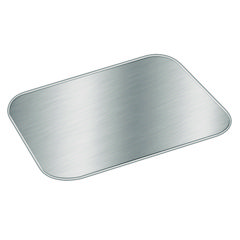 HFA, Inc. Laminated Board Lid, 5.5 x 4.5, Silver/White, Aluminum, 1,000/Carton